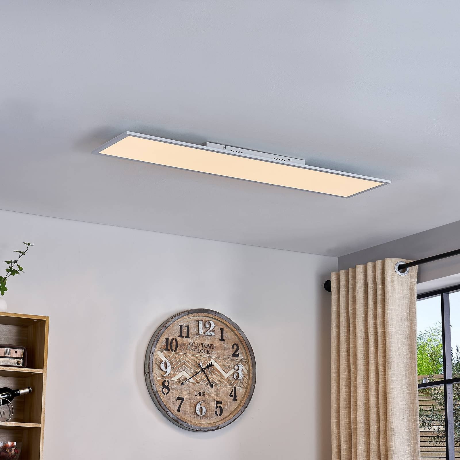 Lindby LED plafondlamp Lamin, modern dimbaar paneel, wit
