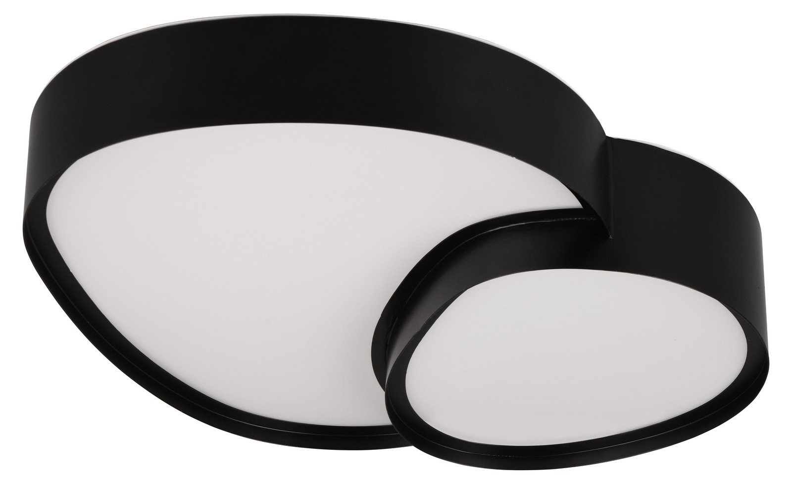 TRIO Rise Organische Plafondlamp zwart met LED