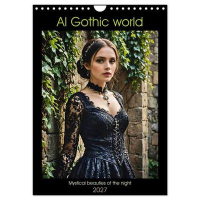 AI Gothic world - Mystical beauties of the night (Wall Calendar 2027 DIN A4 portrait), CALVENDO 12 Month Wall Calendar