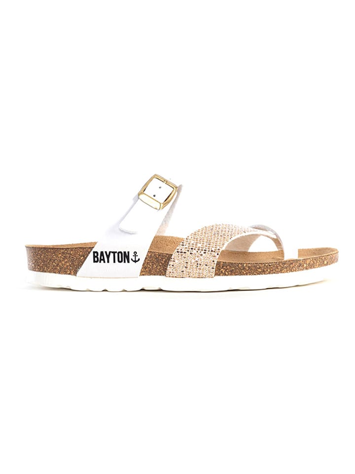 BAYTON Zehentrenner "Diane" in Gold/ Weiß - 38