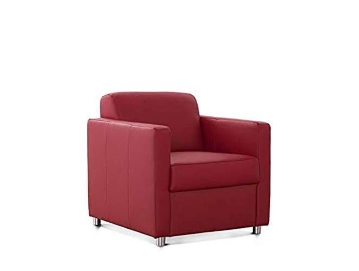 CAVADORE Corianne Sessel, mit Federkern, Ledersessel Design, 78 x 80 x 83, Echtleder: rot