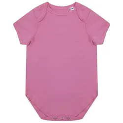Larkwood Kinder Body mit kurzen Ärmeln aus Bio-Baumwolle Baby-Body LW655 white new born