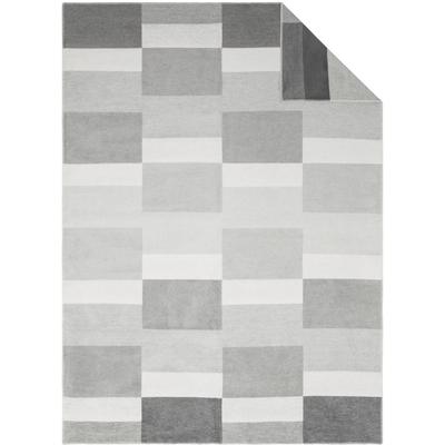 Wohndecke IBENA "Wohndecke Madeira", grau, B:150cm L:200cm, Baumwolle, Polyacryl, Polyester, Wohndecken, Wohndecke, mit modernem Kachelmuster