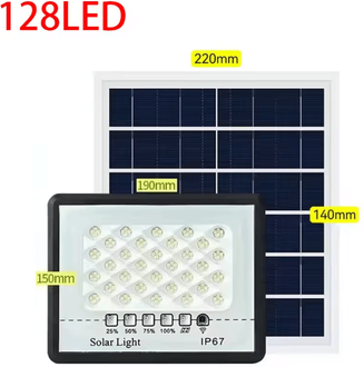 Inspire Curations Solar Flood Light With Remote Control Waterproof Outdoor LED Spotlight 200w 128led