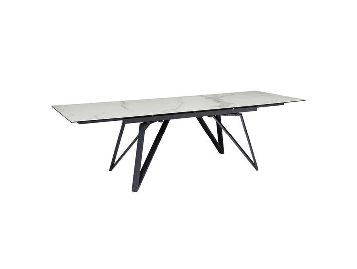 Mid.you Esstisch, Weiß, Keramik, rechteckig, konisch, 95x76x180 cm, ausziehbar, Esszimmer, Tische, Esstische, Esstische ausziehbar