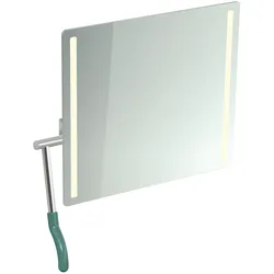 HEWI LED-Kippspiegel, Verbundspiegel, Aquablau, 725x741mm