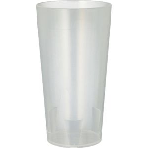 Papstar Trinkbecher 85196, transparent, PP, Kunststoff, Mehrweg, unzerbrechlich, 0,4 l, 10 Stück
