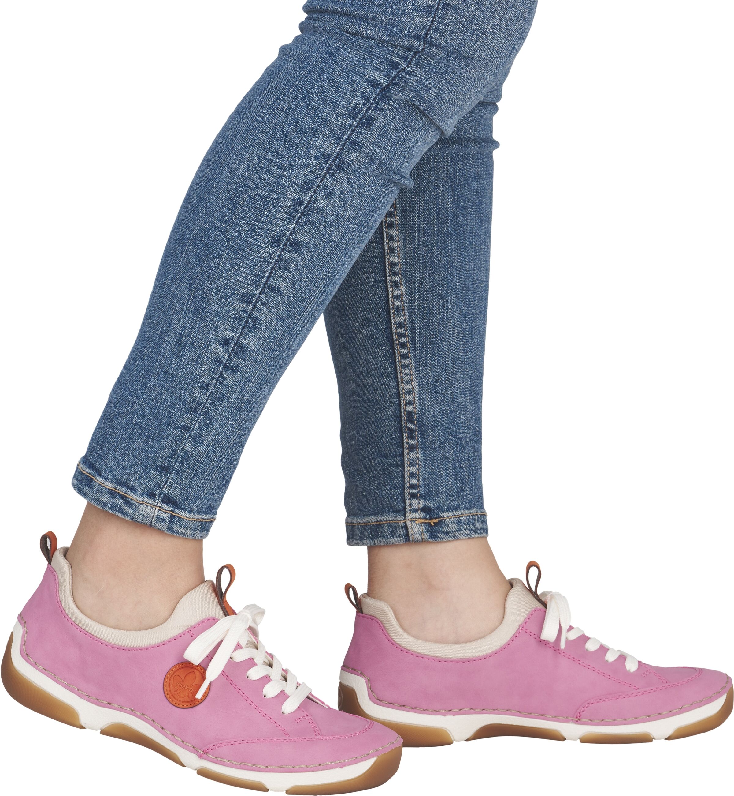 Slip-On Sneaker RIEKER, Damen, Gr. 40, pink, Lederimitat, Schuhe Slip-On Sneaker, Slipper, Schlupfschuh, Freizeitsneaker aus Lederimitat pink 40