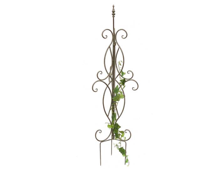 DanDiBo Dandibo Rankhilfe Metall Rankgitter 125 cm 93998 Kletterhilfe Bodenstecker Blumenhalter Ranksäule, Braun, 45x125x1.5 cm, Dekoration, Gartendeko