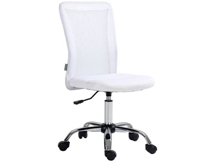 Chaise bureau mesh - Zephmum - ergonomique hauteur réglable piètement chromé pivotant 360° blanc