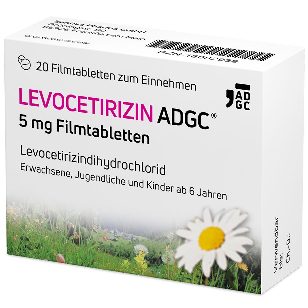 Levocetirizin Adgc 5 mg Filmtabletten 20 St