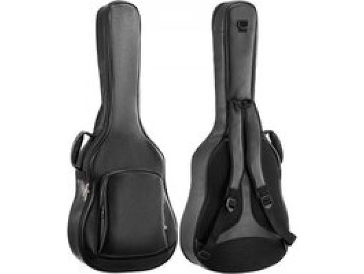 VEVOR Gitarrentasche für 41-Zoll-Akustikgitarren mit Tragegriff Schwarz, Gitarrenrucksack mit Schaumstoffpolsterung, Außenzubehörfach und Schultergurten, 1195 mm Gig Bag aus PU-Leder