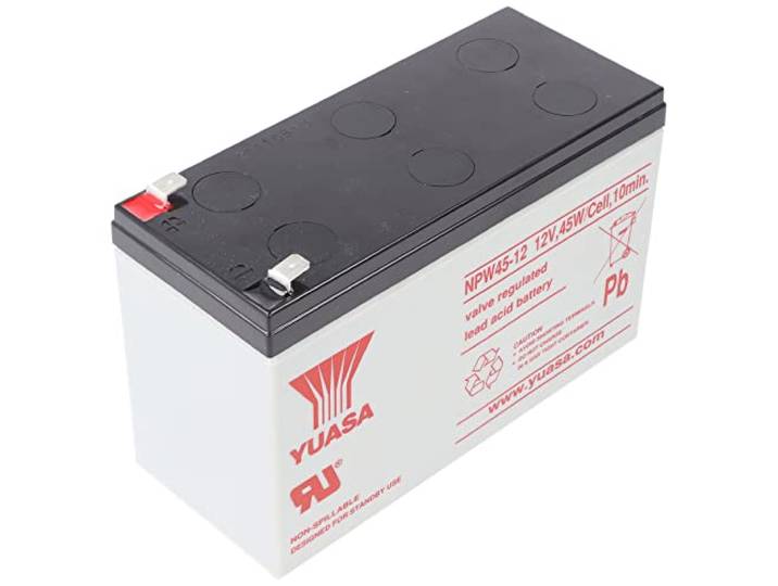 Yuasa NPW45-12 lood PB accu 12 volt, 8500mAh met Faston 6,3 mm contacten
