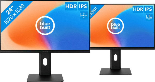 BlueBuilt Duo Pack 24 inch Full HD Monitor
