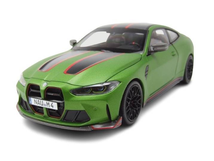 Minichamps Modellauto BMW M4 CSL 2022 matt grün metallic, Maßstab 1:18