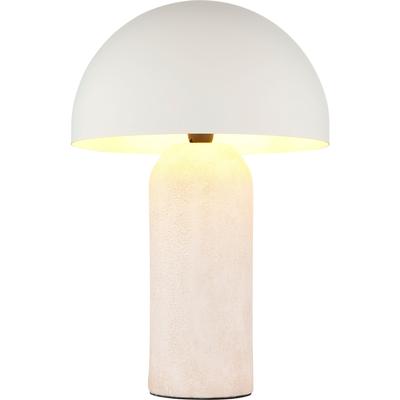 HOMSY BY ANA JOHNSON Tischleuchte "LUMEVA Pilz Lampe", weiß (beige matt), Leuchten, Keramik, Pilzleuchte, Höhe 38cm, beige, Metall, E14 Fassung, Tischleuchte