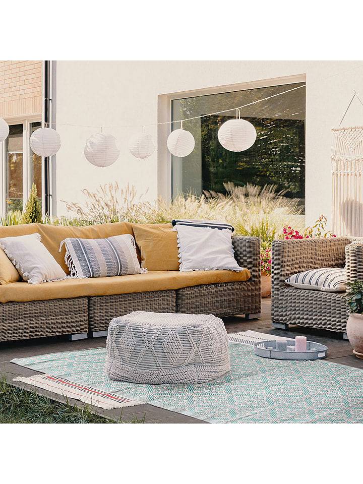 Garden Spirit Indoor-/ Outdoor-Teppich in Türkis - (L)180 x (B)120 cm - onesize