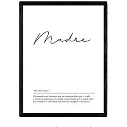 POSTER Wortkunst Madre Nordisch A4 Rahmenlos
