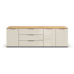 Lowboard Flipp Glas Eiche / Kaschmir