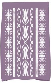 E by Design 18 x 30 Inch Cuban Tile 2 Geometric Print Hand Towel
