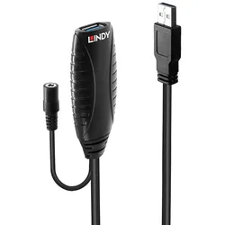 Lindy 43156 USB Kabel USB 3.2 Gen 1 (3.1 Gen 1) 10 m USB A 5 Gbit/s Schwarz