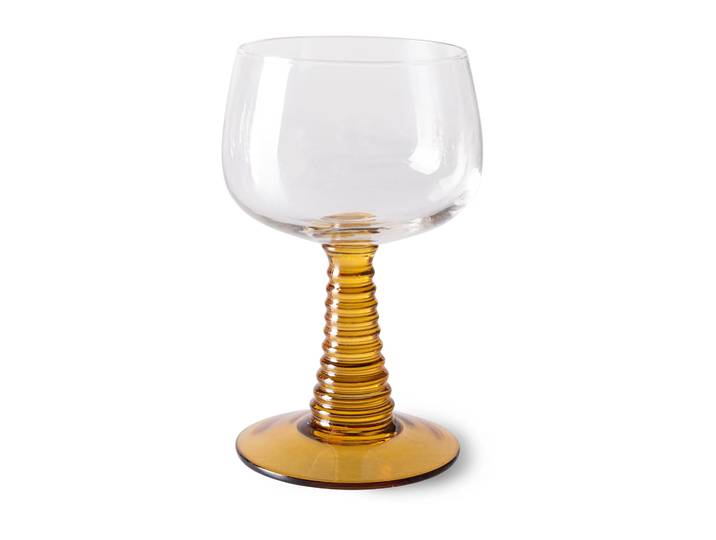 HKliving Verre à vin haut Swirl Ochre