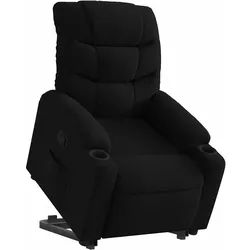 vidaXL Relaxsessel mit Aufstehhilfe Schwarz Stoff