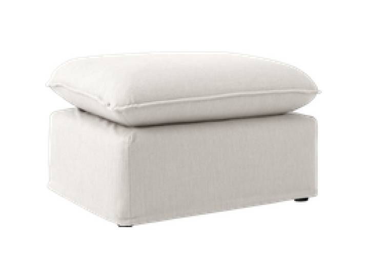 Pouf tissu effet lin Orphée
