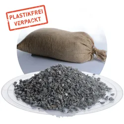 Diabas Streusplitt 2-5 mm plastikfrei verpackt - 15 kg Sack