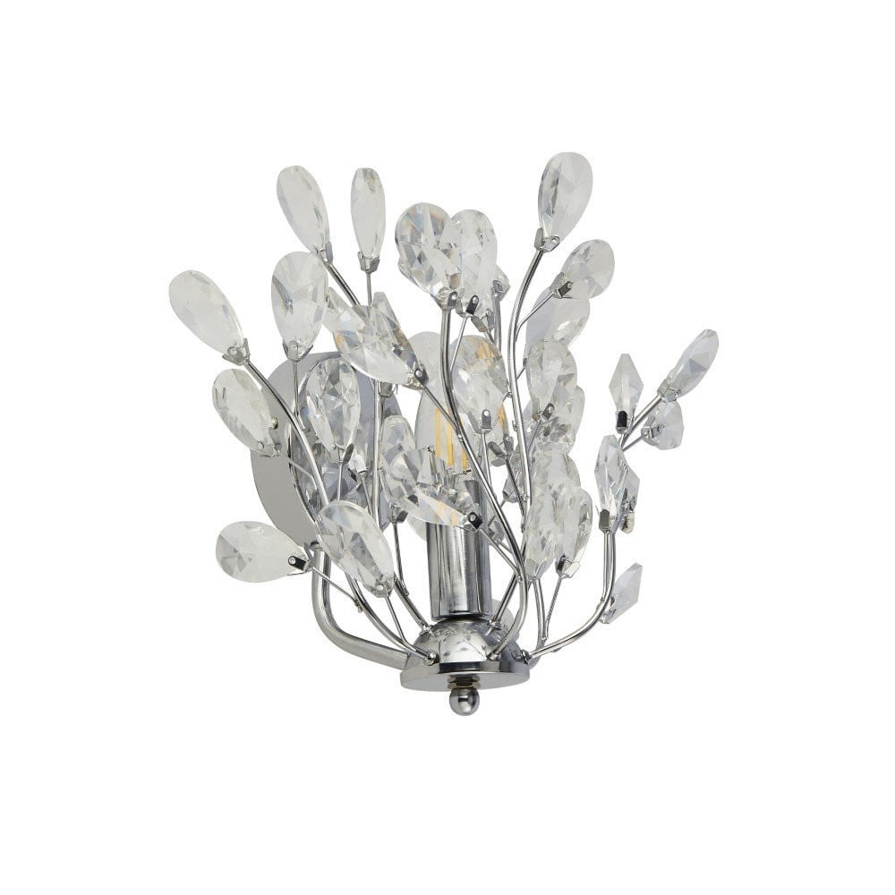 Searchlight Bouquet Kristallen Wandlamp - Transparant met Chroom