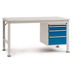Manuflex AU5847.7016 Einzel-Arbeitstisch UNIVERSAL 2000x800x760mm,Pl.Kunst.lichtg. RAL7016 anthrazit Anthrazit