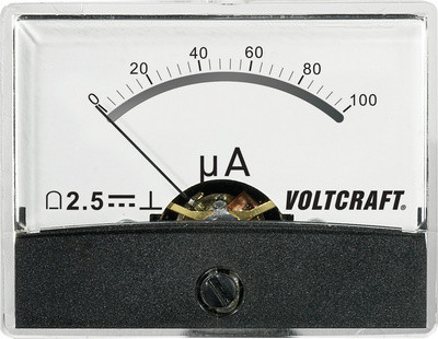 Voltcraft AM-60X46/100µA/DC Inbouwmeetinstrument met roterende spoel