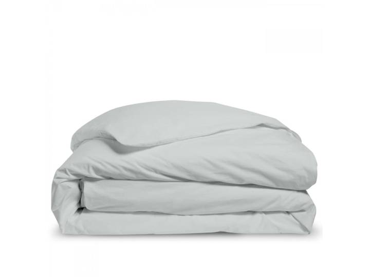 Housse de couette unie gris clair 140x200cm