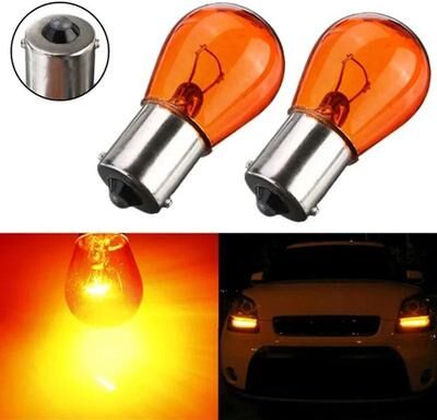 Uplifted Finds 2 Pack Amber P21W 1156 BA15S Halogen Indicator And Turn Signal Bulbs 2 Pack Amber P21W 1156 BA15S Halogen Indicator And Turn Signal Bulbs