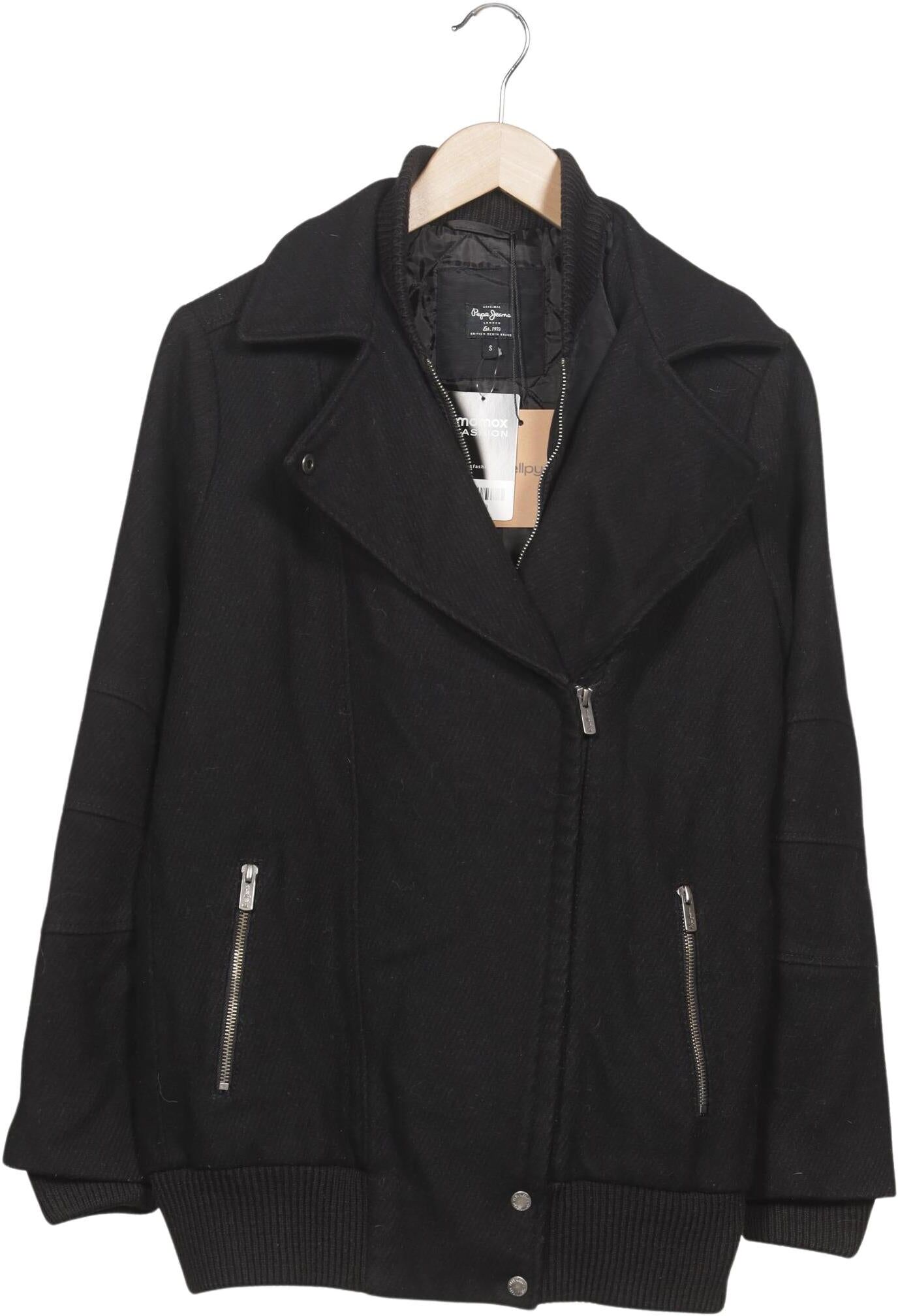 Pepe Jeans Damen Jacke, Schwarz, Gr. S, Synthetik / Wolle - Second Hand