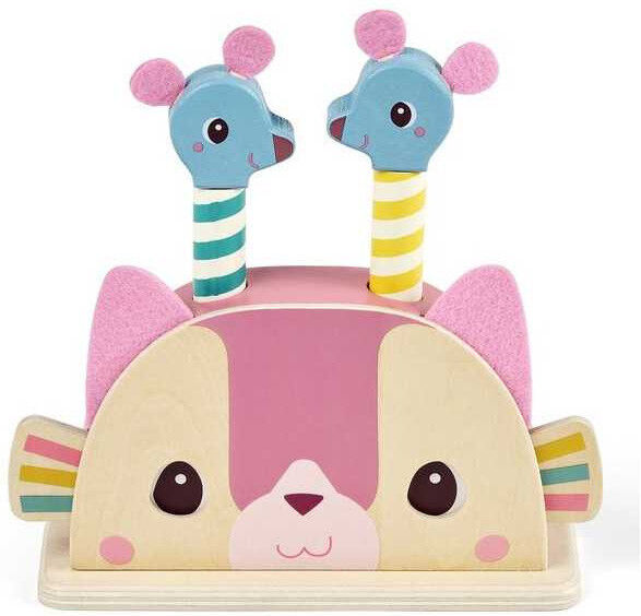 Lilliputiens Jouet pop-up en bois Jeanne le chat