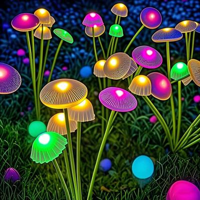 Inspire Select Solar Mushroom Garden Lights With Dual Lighting Modes Waterproof LED Jellyfish Pathway Decor rgb 1 Pc