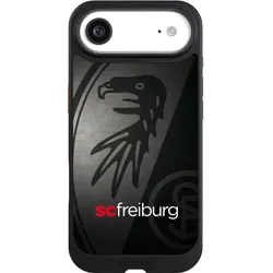 Nivocase Hülle für Apple iPhone Air Handyhülle NIVOcore Case Schwarz Metallic Look Offizielles (Apple iPhone Air), Smartphone Hülle, Schwarz, Silber