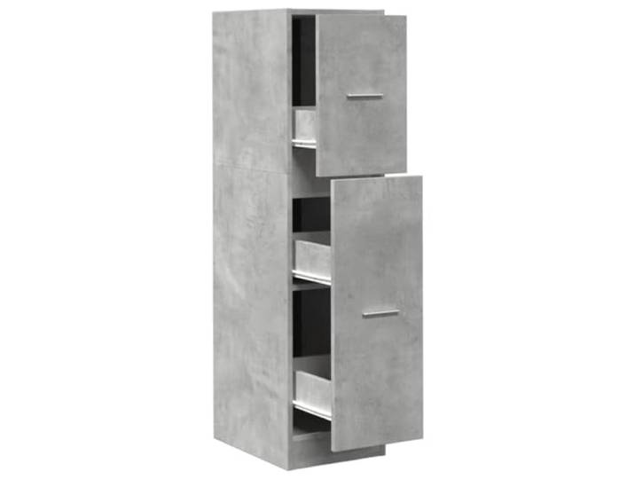 Heofavd Apothekerschrank Betongrau 30x41x118 cm Holzwerkstoff