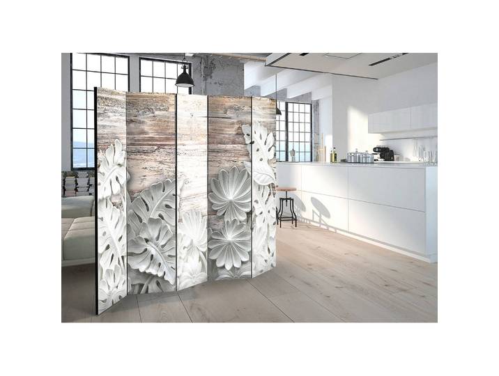 Paravent Alabastrine Grove Vlies / Buche Weiß 225 x 172cm