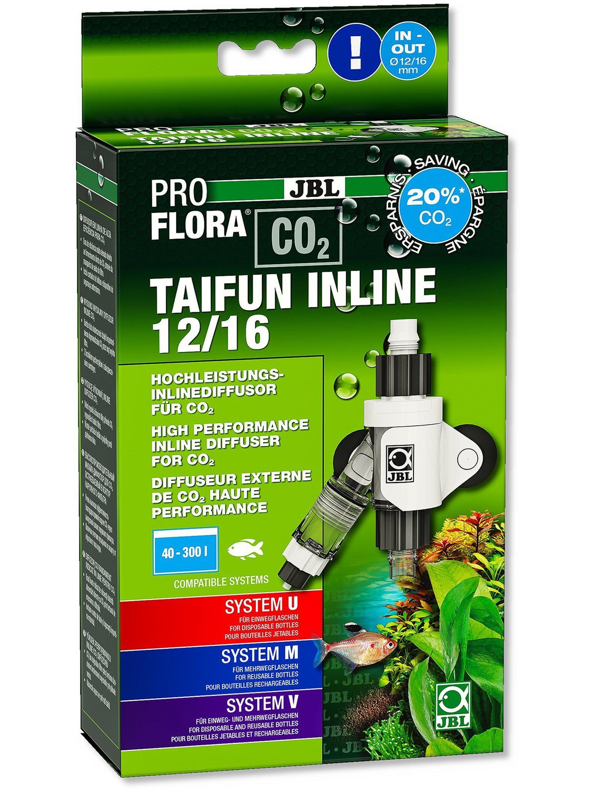JBL Aqua Proflora Direct 12/16 Inline-Diffusor