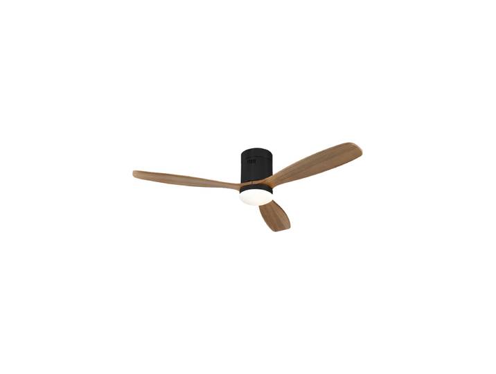 Hochwertiger Deckenventilator & LED Deckenlampe „Siroco Grande“ mit Fernbedienung Schwarz / Natural Schuller