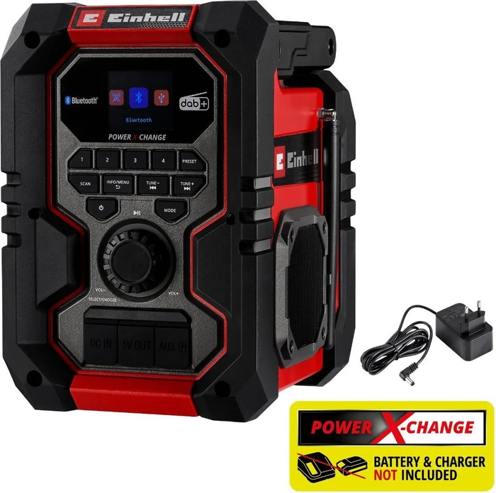 EINHELL Akku-Radio TE-CR 18 Li DAB+/FM/BT - Solo, IP65, 3407995 (ohne Akku)