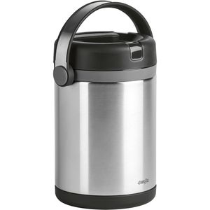Emsa Thermobehälter Mobility 509245, Edelstahl, hält 6 h warm, silber, auslaufsicher, mit 2 Einsätzen, 1,7 L