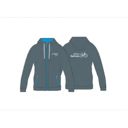 Bosch eBike, Velojacke, eBike Sweatjacke (XXL), Blau, Grau, XXL