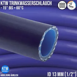 13 mm 1/2 Zoll Trink Wasser Kirmes Volksfest Biergarten Schlauch TPE KTW DVGW W..."