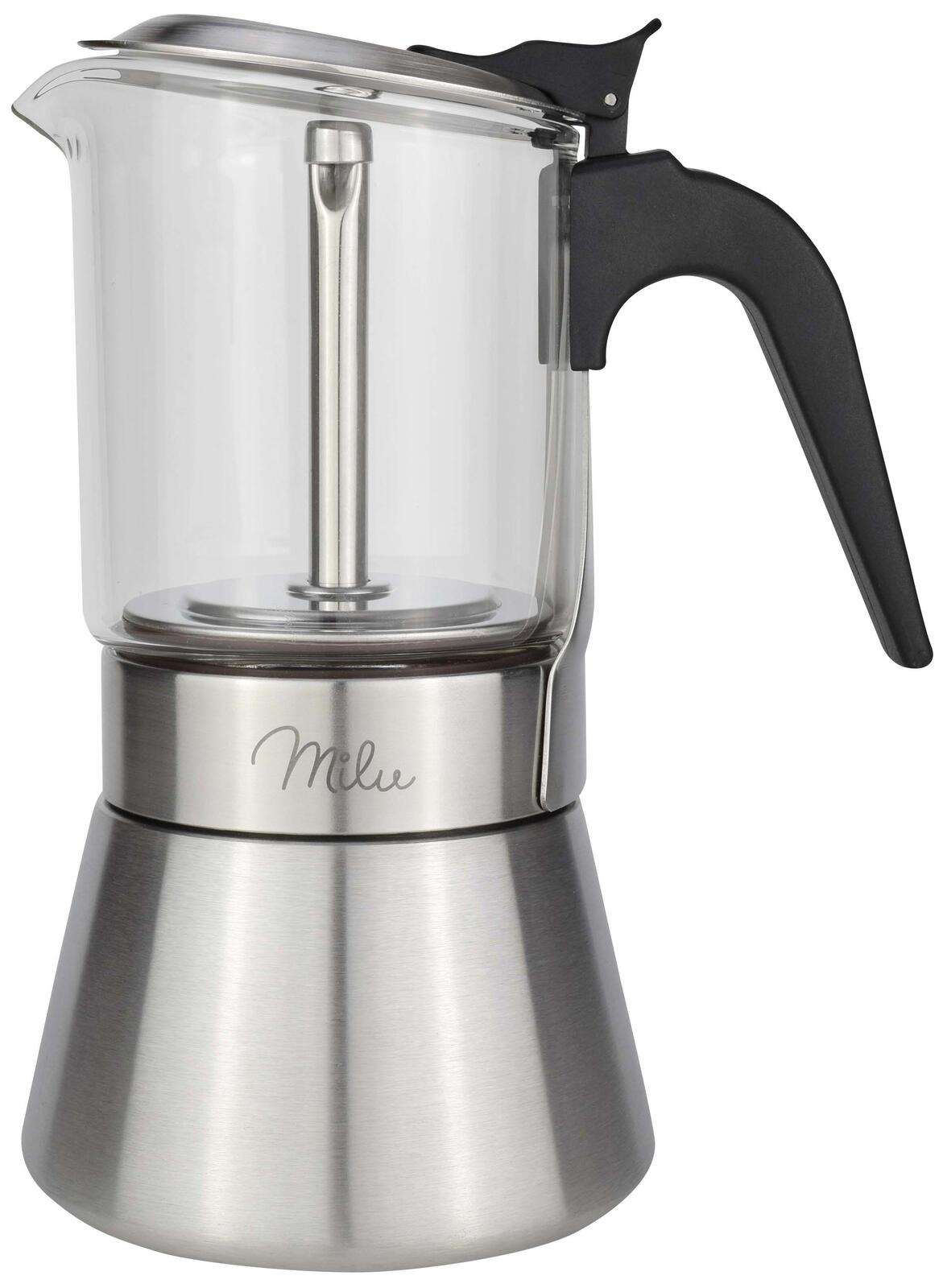 Milu Espressokocher silber, 4 Tassen 5085