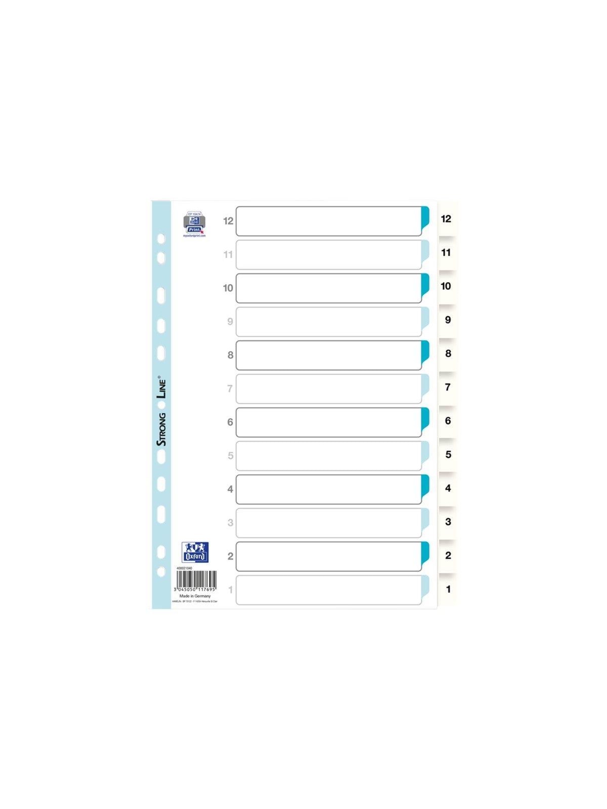 Oxford ELBA StrongLine - divider - for A4 - white