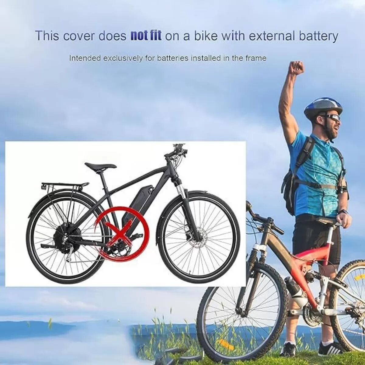 INF Elektrofahrrad Lithium Batterie Abdeckung Schutzhülle - Kälte- & Staubschutz