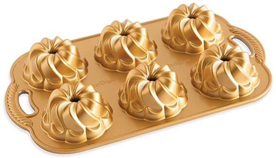 Nordic Ware Gold Pirouette Bundtlette Pan